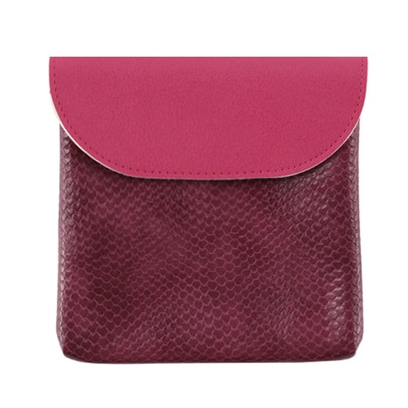 PU Leather Jewelry Travel Bag Leather Jewelry Pouch Christmas,Wedding Party Favor Gift Bag, 13*13cm-red