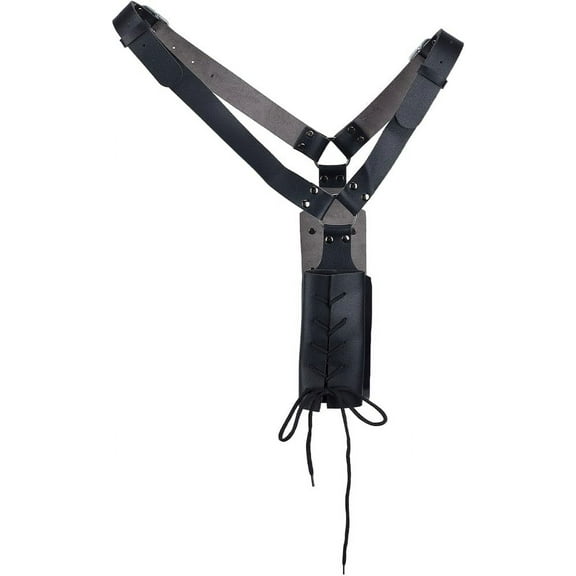 PU Leather Knife Sheaths with Iron Findings Waist Belt Holder Retro Medieval Costume Accessories Black 1080mm