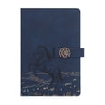thumbnail image 1 of PU Leather Lined Journal Notebook, A5 Size Hardcover Notebook with Elastic Band, 5.7X8.5inch Embossed Pattern Diary, Thick Paper Notebook for Writing, Journaling, Work and Daily Planning, 1 of 4