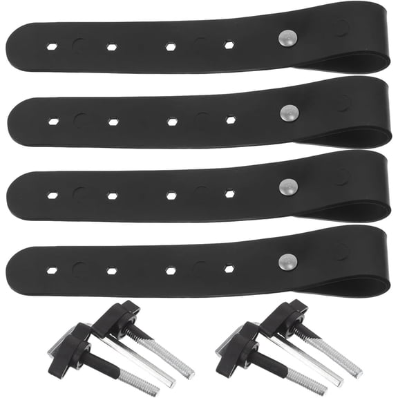 PU Leather Lock Straps for Piano Stand Secure Belt Holder for Electronic Keyboards, Adjustable for Concerts, Parties, Musicians & Performers, Quick Attach Design(RL 2 Pairs)