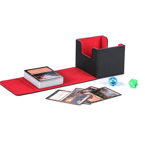 PU Leather Magnetic Card Deck Box Case for Tarot & Game Cards - Holds 100 Standard Size Cards