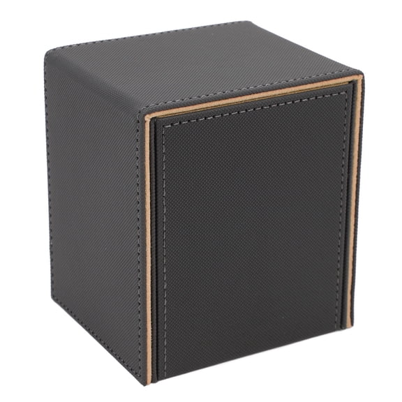 PU Leather Magnetic Card Deck Box with Felt Lining - Holds 100 Standard Game Cards, Detachable Lid, 3.9x3.3x4.3 Inches 100pcs leather Game Cards
