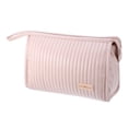 thumbnail image 1 of PU Leather Makeup Bag Large Makeup Bag Make Up Brush Organizer Bag Toiletry Bag for Women Pink, 1 of 6