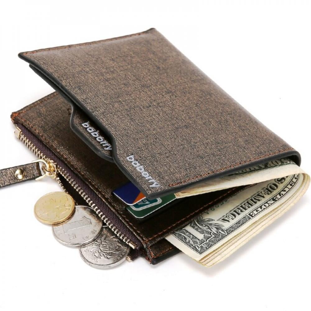 PU Leather Mens Wallet Man Cowhide Cover Coin Purse Small Brand Male Credit ID Multifunctional Walets cartera hombre New Walmart Business Supplies