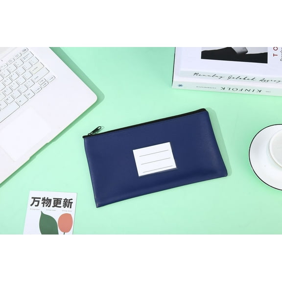 PU Leather Wallet Pouch for Cash Check Receipts 1 Set Convenient Bill Storage Bag