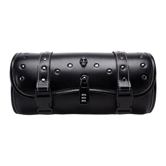 PU Leather Motorcycle 2 Strap Buckle Closure Tool Bag Quick Release Clasp for Handlebars,Forks
