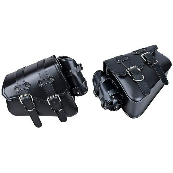 PU Leather Motorcycle Saddle Bags Pouch Luggage For Sportster XL 883 1200 with Side Storage