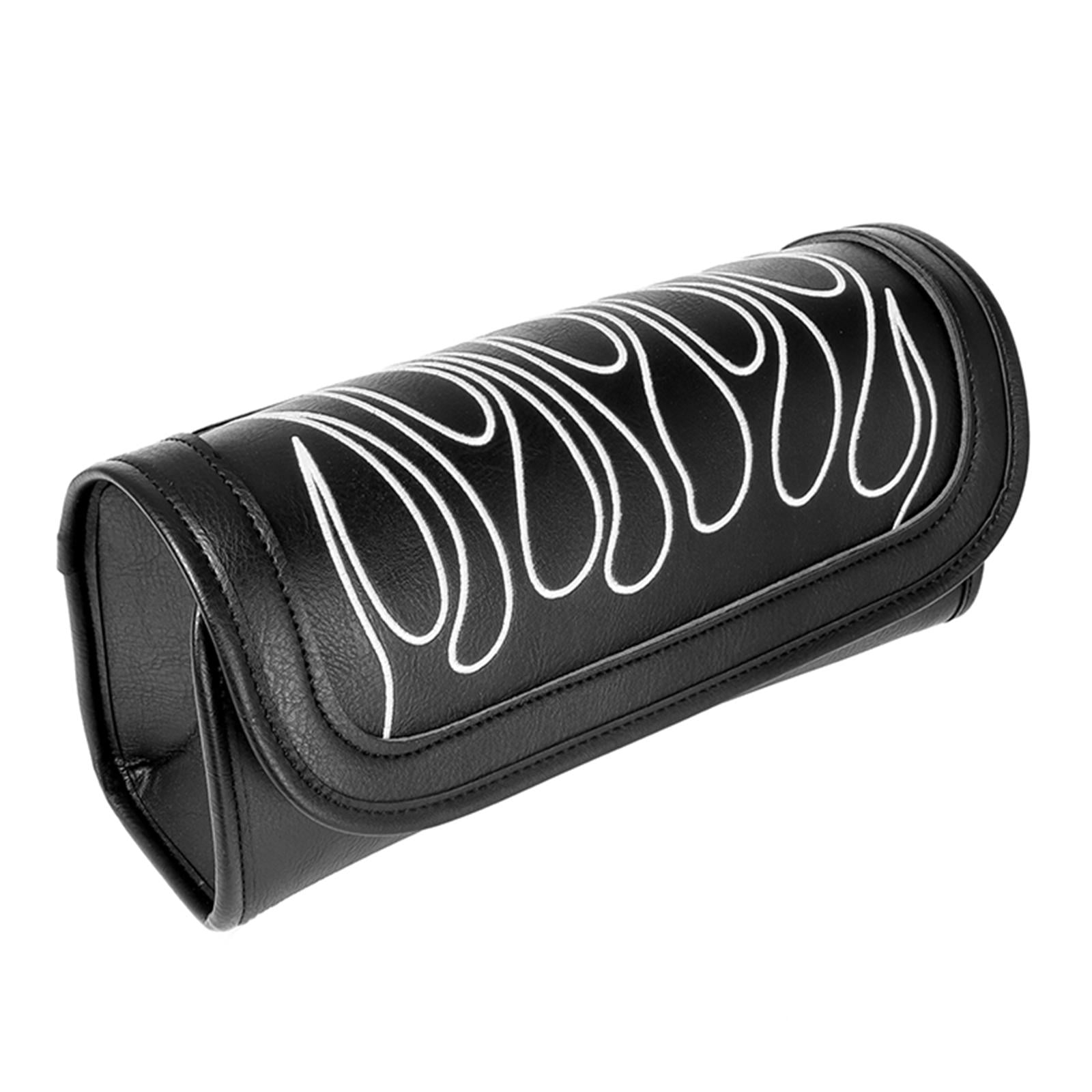 Tool Roll Bag Saddle Harley Chopper Bobber Motorcycle Black Distressed Leather | Mother Road Customs