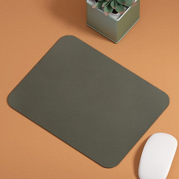 PU Leather Mouse Pad 25x21cm Non- Rubber Base Waterproof Smooth Surface Desk Mat for Office Gaming and Home Use