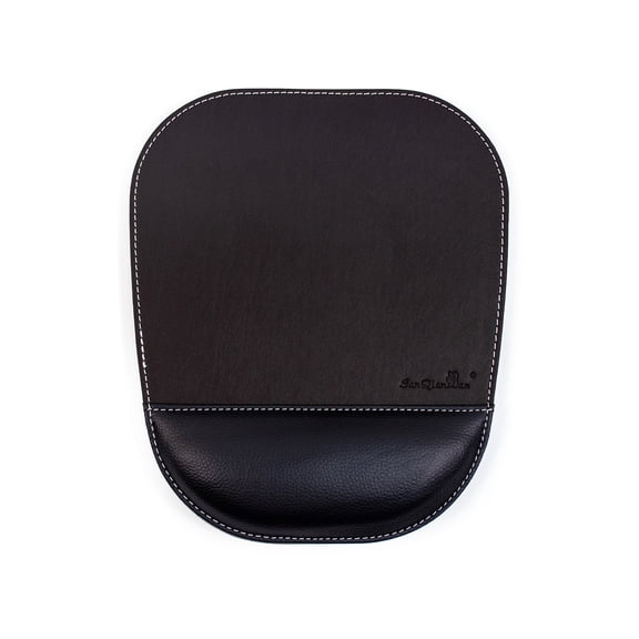 PU Leather Mouse Pad with Ergonomic Wrist Rest, Non-Slip Desk Mat for Home Office Gaming
