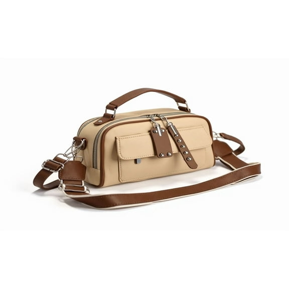 PU Leather Multi-Color Patch Handbag – 10 Variations, 25×11×19 cm Casual Shoulder Bag for Women