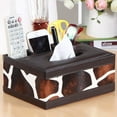 thumbnail image 1 of PU Leather Multifunction Tissue Box Cover Pen Pencil Holder Remote Control Storage Box Desk Organizer Office Desktop Table, 1 of 1