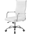 thumbnail image 1 of PU Leather Office Task Chair Metal Base Conference Chair with Covered Armrests, 1 of 7
