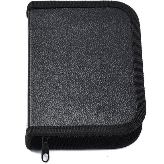 PU Leather & Oxford Cloth Zipper Storage Case Carrying Case for Jewelry Making Tools Black 15.8x11.2x2.7cm