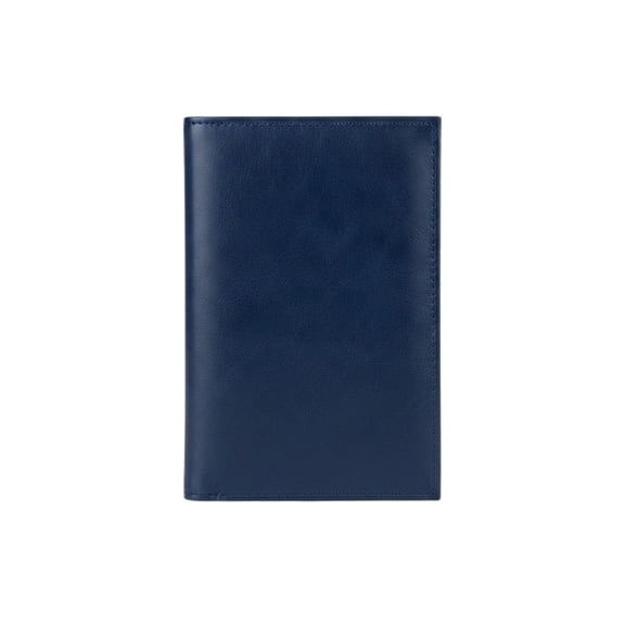 PU Leather Passport Holder Travel Wallet with Card Slots Slim Passport Cover Document Organizer for Men & Women Navy Blue