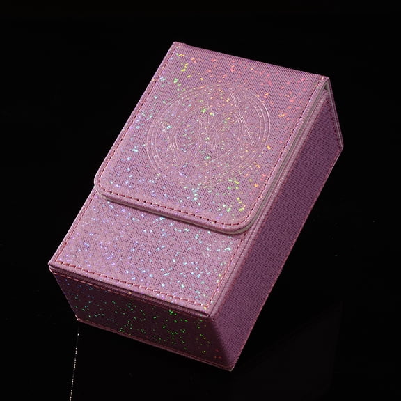 PU Leather Pearl color Tarot Card Box Case with Magnetic Lid Closure; Fits Standard Tarot Card Deck for Most Standard Size