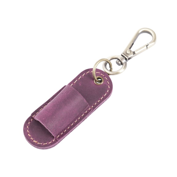 PU Leather Pen Holder with Keychain Portable Neck Pen Holder Clip Pen Pouches Holder Pocket Protector Gift for Friend