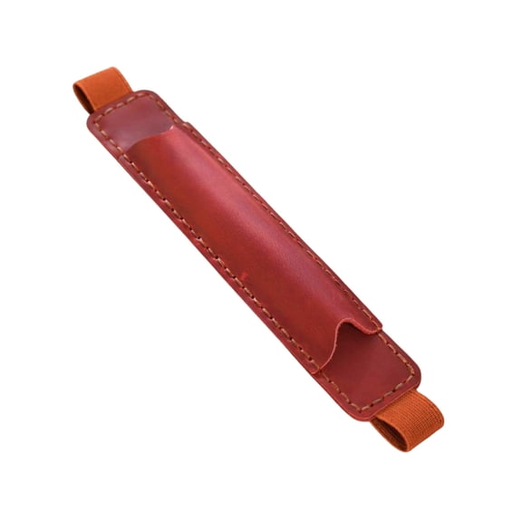 PU Leather Pen Sleeve Pouches with Adjustable Elastic Notebook Pencil Holder for Planners Binders Folder Book