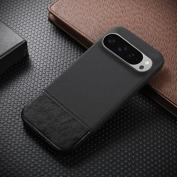PU Leather Phone Case for Google Pixel 8A, Slim Classic Business Hard PC Non-Slip Grip Phone Cover Military Grade Drop Protective Shockproof Women Men Case for Google Pixel 8A, Black