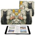 thumbnail image 1 of PU Leather Photo Album with Self-Adhesive Pages Scrapbook DIY Picture Holds 20+ Sheets Black Cat and Glass Vase, 1 of 9