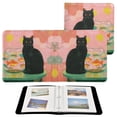 thumbnail image 1 of PU Leather Photo Album with Self-Adhesive Pages Scrapbook DIY Picture Holds 20+ Sheets Black Cat and Goldfish Bowl, 1 of 9
