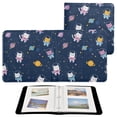 thumbnail image 1 of PU Leather Photo Album with Self-Adhesive Pages Scrapbook DIY Picture Holds 20+ Sheets Cats in Space Suits, 1 of 9