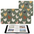 thumbnail image 1 of PU Leather Photo Album with Self-Adhesive Pages Scrapbook DIY Picture Holds 20+ Sheets Cute Colorful Chickens Pattern, 1 of 9