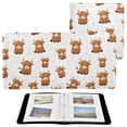 thumbnail image 1 of PU Leather Photo Album with Self-Adhesive Pages Scrapbook DIY Picture Holds 20+ Sheets Cute Yaks Cow Pattern, 1 of 9