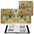 thumbnail image 1 of PU Leather Photo Album with Self-Adhesive Pages Scrapbook DIY Picture Holds 20+ Sheets Vase and Fruit Pattern, 1 of 9