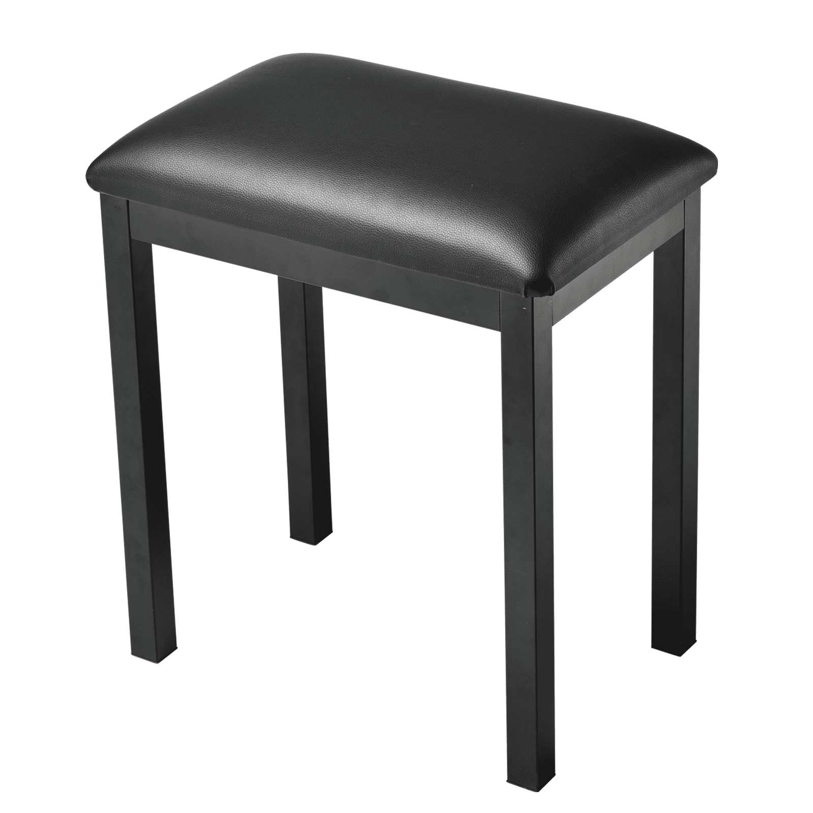 Olakula PU Leather Piano Bench Padded Keyboard Seat Single Stool Piano,More Stable Comfortable,Black