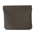 thumbnail image 1 of PU Leather Pocket Cosmetic Bag Waterproof Toiletry Pouch Small Travel Makeup Organizer in Dark Gray for Jewelry and Coin Storage, 1 of 5