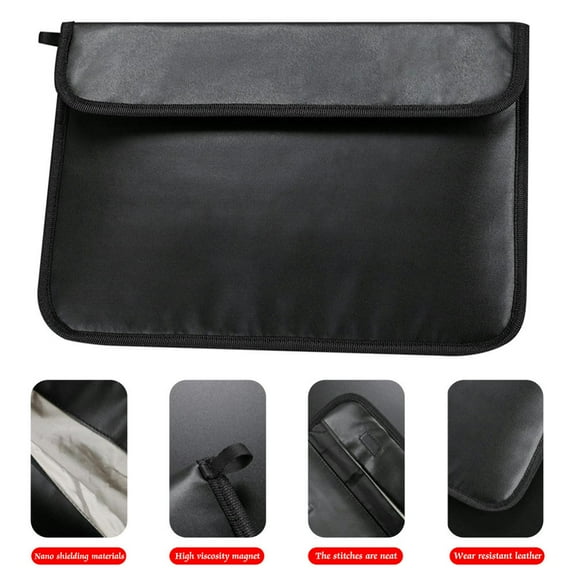 PU Leather Portable Radiation Protection Multifunctional Anti-Tracking Signal Blocking Bag Cell Phone Laptop Tablet Cover