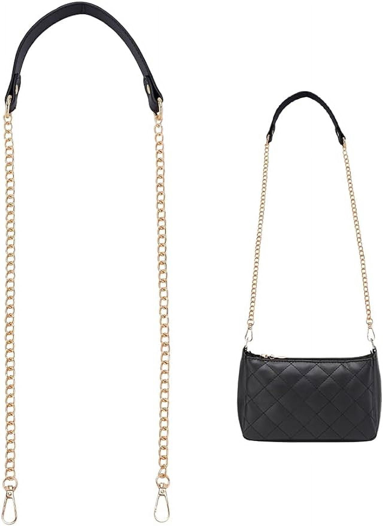 PU Leather Purse Chain Strap 40.3 Inch Metal Chain Replacement Handbag ...
