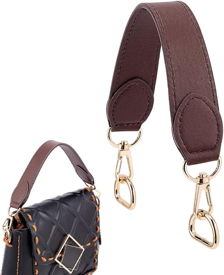 PU Leather Purse Strap Wide Shoulder Bag Strap Replacement Briefcase