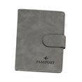 thumbnail image 1 of PU Leather Purse Travel Case Fashion s ID Card Case Durable Cover Holder for Woman and Man grey, 1 of 8