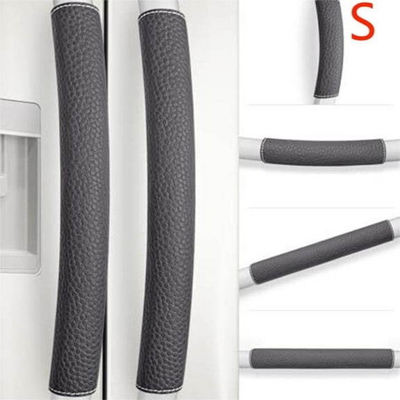 PU Leather Refrigerator Handle Covers,Stylish Protection for Kitchen Appliance Door Handles,Anti-Collision Sliding Door Handle Covers