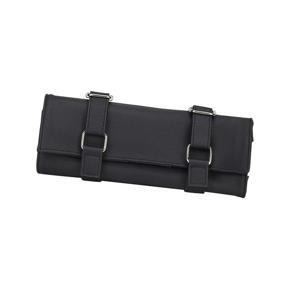 PU Leather Shear Holder Pouch Hair Tools Pouch Barber Shear Holder Roll up Black