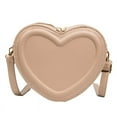 thumbnail image 1 of PU Leather Shoulder Bag for Women Small Heart Shape Crossbody Bag Change Purse, 1 of 21