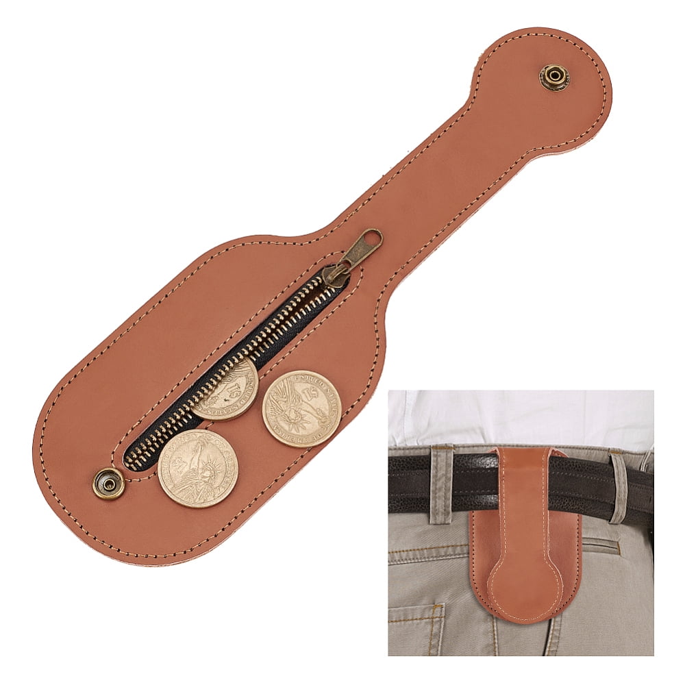 PU Leather Slap Jack Coin Purse Belt Sap Wallet for Men Camel 25.5x7 ...