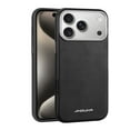 thumbnail image 1 of PU Leather Slim Phone Case Compatible with iPhone 17 Pro Max | Compatible with MagSafe & Wireless Charging | Slim Fit & Soft Vintage Premium Cover with Metal Buttons & Camera Bezel Bump, Black, 1 of 5