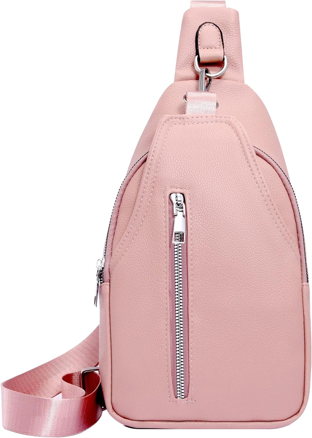 PU Leather Sling Chest Bag for Women, Casual Daypack Small  display picture 1