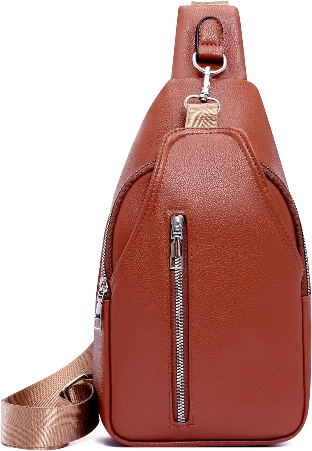 PU Leather Sling Bag Small Crossbody Backpack Shoulder Daypack Rucksack Amazon.com: RAVUO Sling Bag for Women, Faux Leather  main image 2