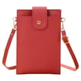 thumbnail image 1 of PU Leather Small Cell Phone Crossbody Bag Purses for Women Cross Body-red, 1 of 5