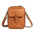 thumbnail image 1 of PU Leather Small Crossbody Cell Phone Bag with Adjustable Removable Strap Zipper Shoulder Handbag Purse Cellphone Bag Wallet Purse for Women Men (Brown), 1 of 10