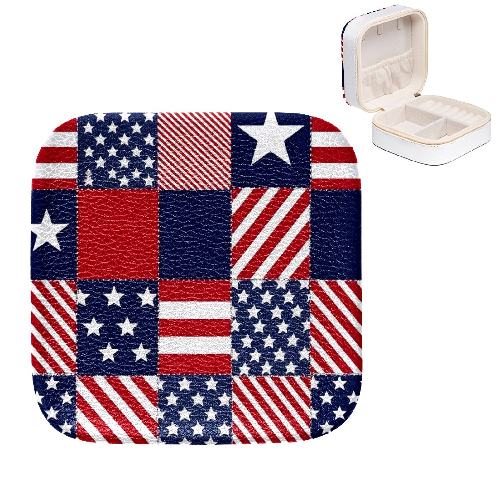 PU Leather Small Jewelry Box, Travel Portable Jewelry Case for Ring