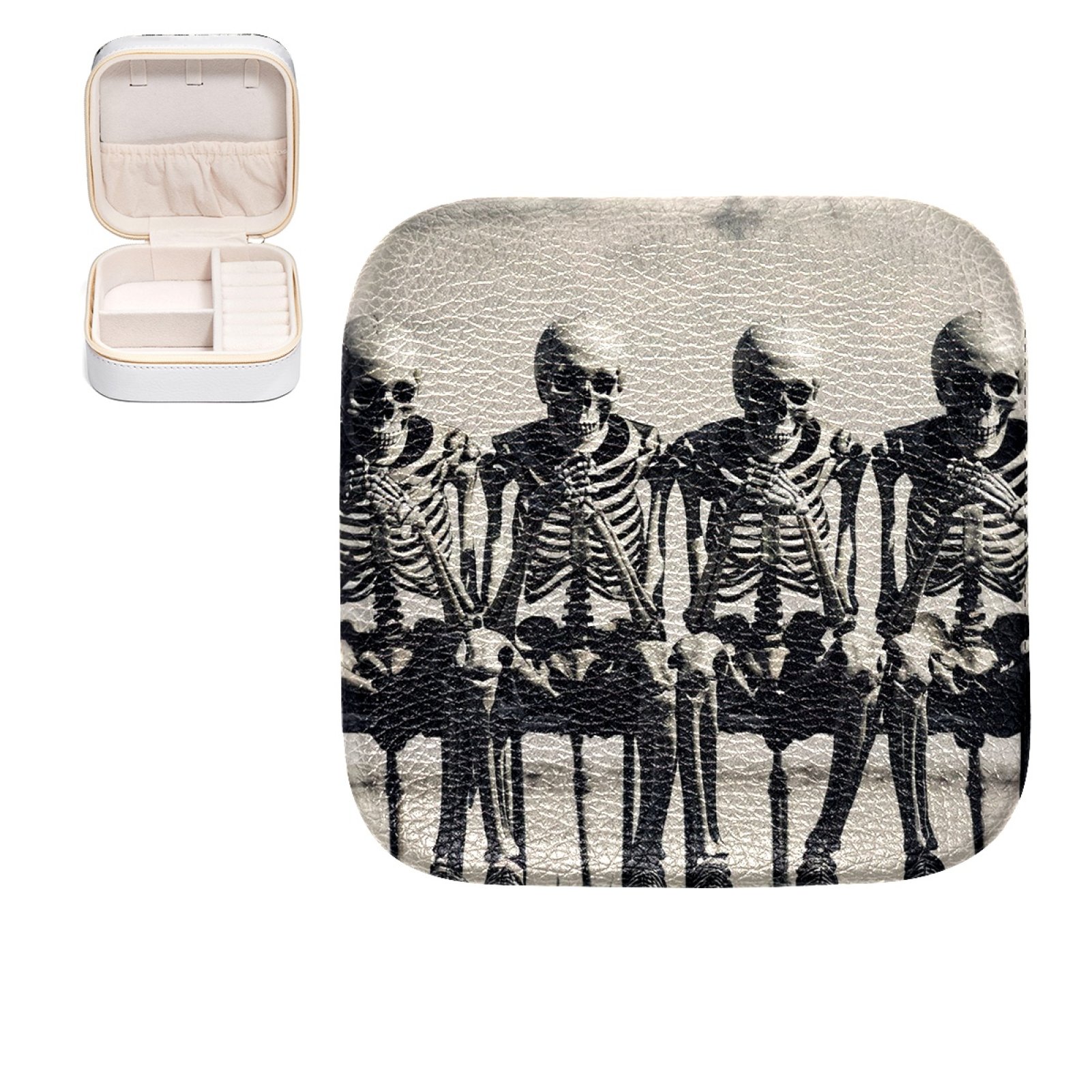 PU Leather Small Jewelry Box, Travel Portable Jewelry Case for Ring