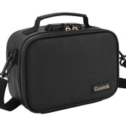 PU Leather Smell Proof Bag with Combination Lock, Premium Smell Proof Storage Case, Durable Odorless Container Box for Home and Travel Black