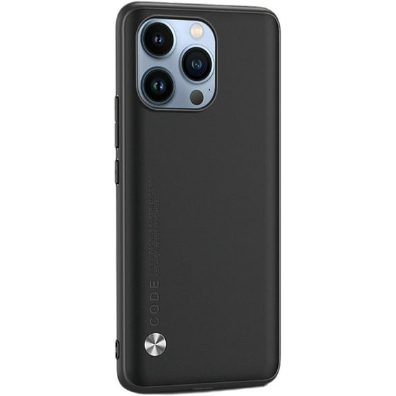 PU Leather Solid Color Ultra Thin Personality Phone Case for iPhone 13 Pro Max 12 11 X XS XR 8 7, Shockproof Phone Back Cover(Black,11 Pro Max)