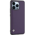 thumbnail image 1 of PU Leather Solid Color Ultra Thin Personality Phone Case for iPhone 13 Pro Max 12 11 X XS XR 8 7, Shockproof Phone Back Cover(Purple,12), 1 of 8