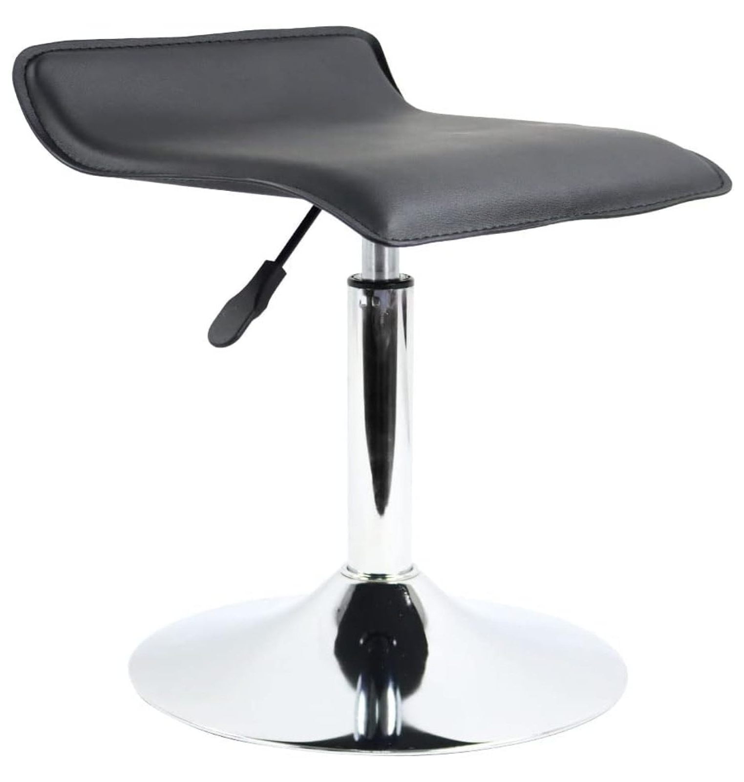 PU Leather Square Short Swivel Stool Standing Desk Stool Height Adjustable Stool Chair Office Stool No Wheels Counter Stool Shop Stool Salon Stool Guitar Chair(Black)